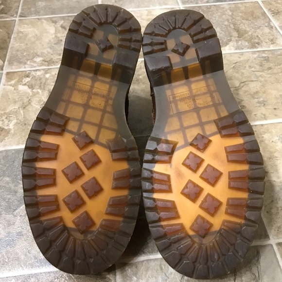 Dr. Martens Leather Chunky Oxford Low Top Shoes Women 7 Brown Vintage 12037 - Picture 14 of 16